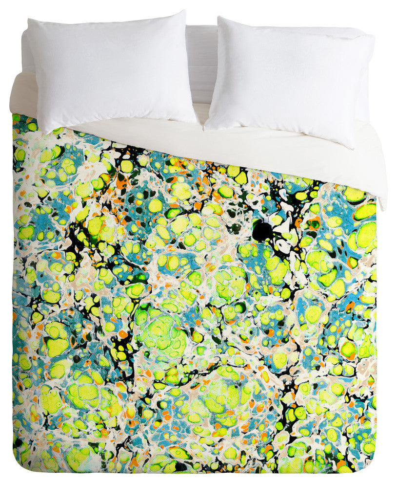 Amy Sia Marble Bubble Neon Duvet Cover, 88"x88"