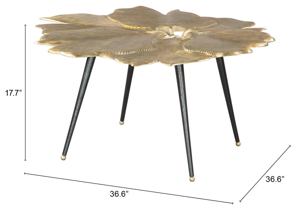 Coffee Table, Aluminum, Metal, Antique Brass, Black, Gold, Lounge Hospitality