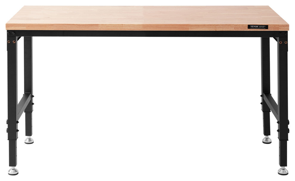 VEVOR Adjustable Height Workbench 60"L x 23"W Table With Power Outlets