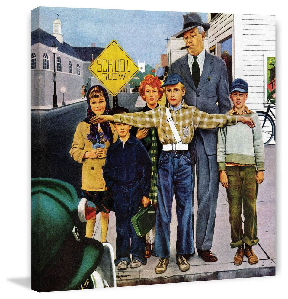 "Crossing Guard" Painting Print on Canvas by George Hughes