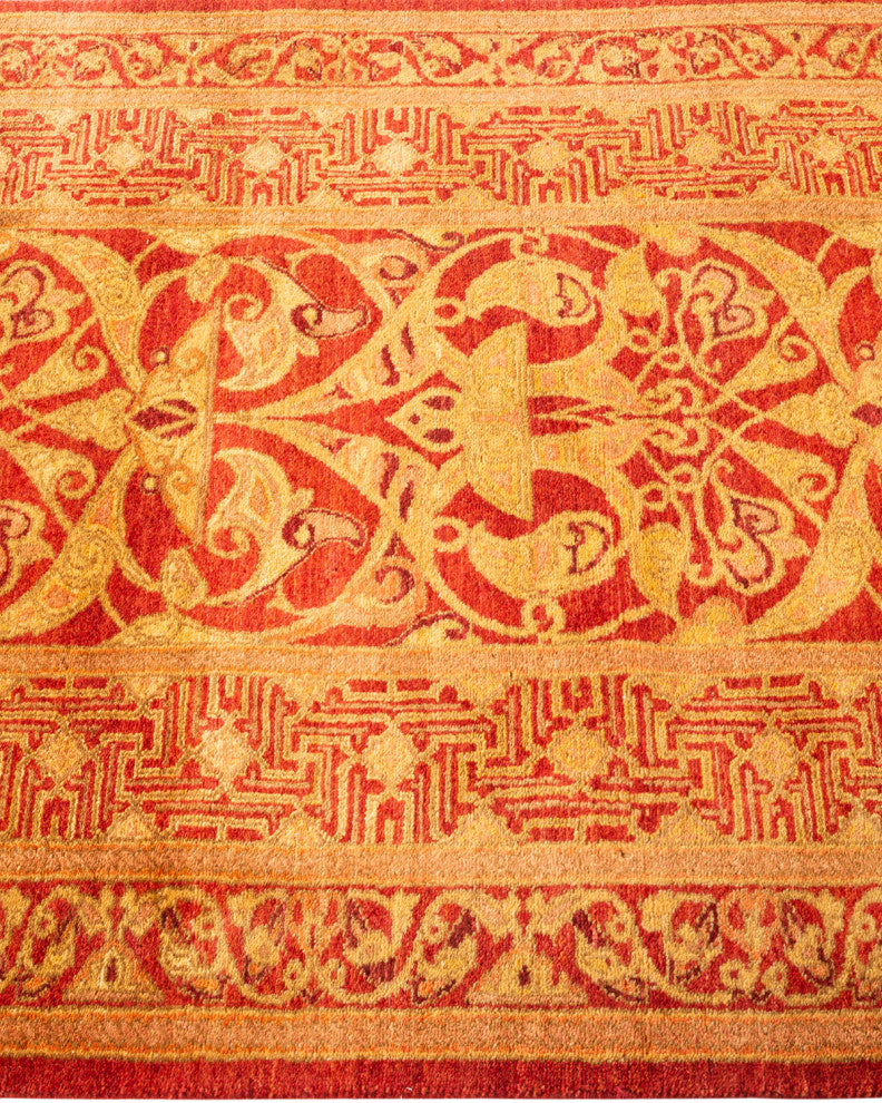 Mogul, One-of-a-Kind Hand-Knotted Area Rug Orange, 2' 7" x 10' 3"