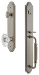 Arc 1-Piece Dummy Handleset, F Grip and Biarritz Knob, Satin Nickel, 848406