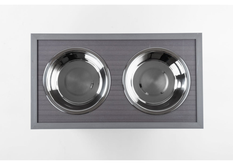 ECOFLEXÂ® Piedmont 2-Bowl Diner with Sliding Lid Storage Bin -Russet, Gray