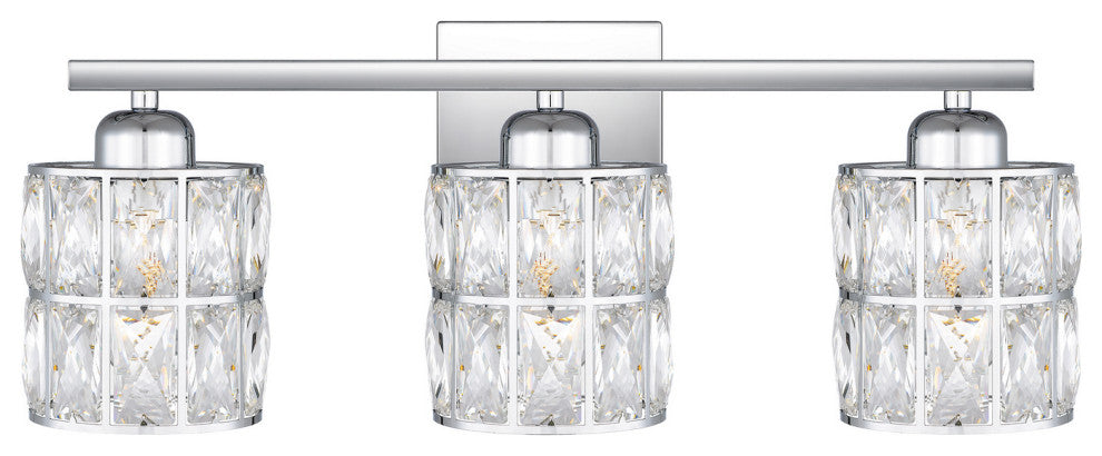 Gibson Three Light Bath, Polished Chrome