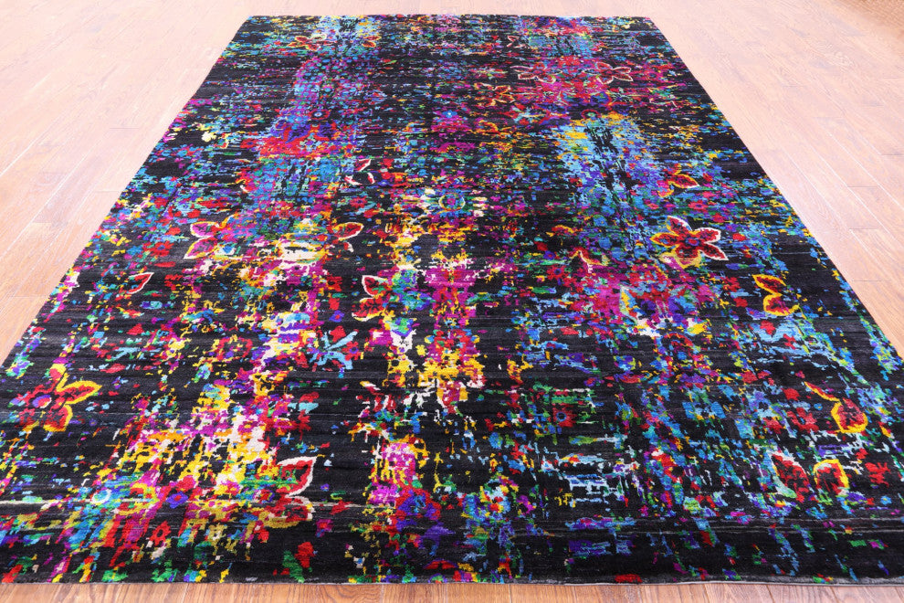 Persian Hand-Knotted Silk Rug 7' 10" X 9' 10" Q6800