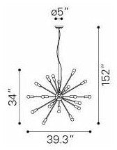 Zuo Modern Physics Ceiling Lamp