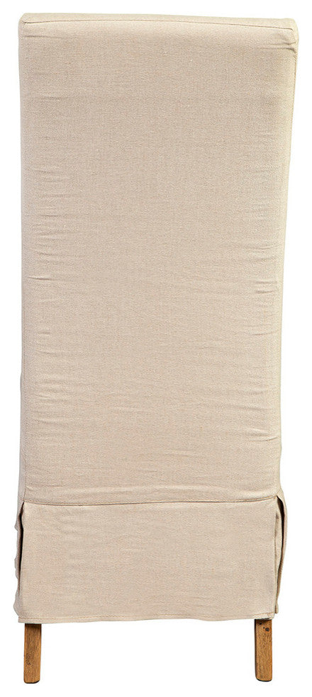 Linen Slip Covered Parsons Chair Set of 2