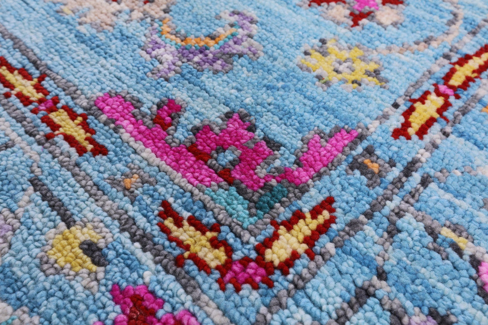 Hand Knotted Turkish Oushak Wool Rug 5' 1" X 8' 2" - Q15712