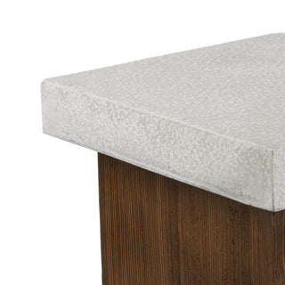 Morgan Outdoor Square MGO Side Table, Wood Frame, Antique White