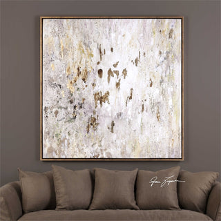 Golden Raindrops Modern Abstract Art Designed by Grace Feyock