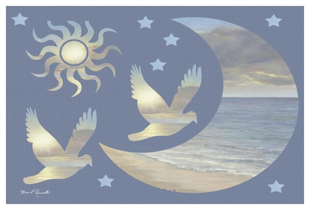 "Moon and Stars" Digital Paper Print by Diane Romanello, 50"x34"