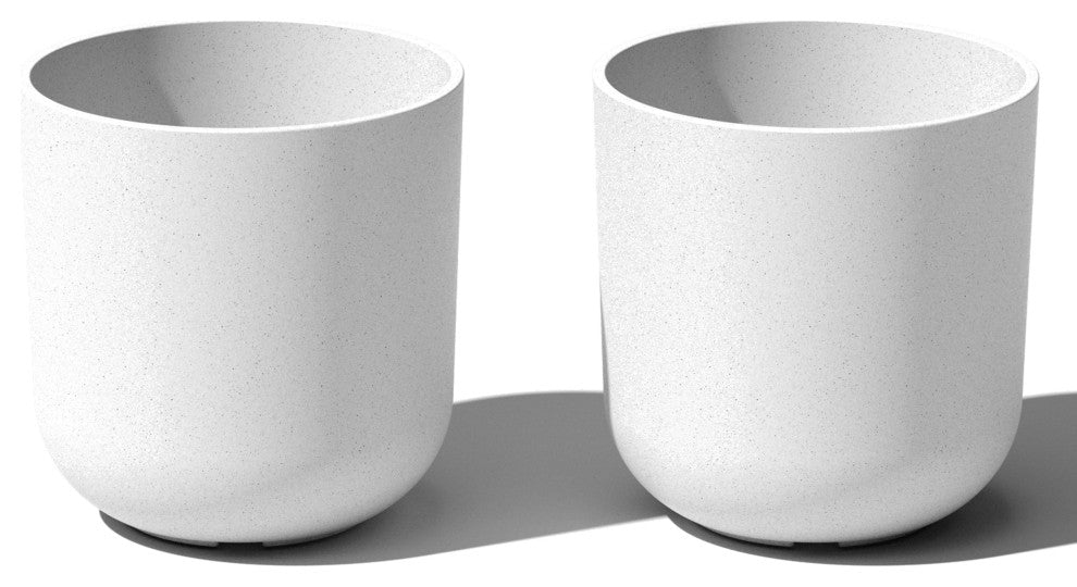 Pure Series Kona Planter, White, 10", 2 Pack