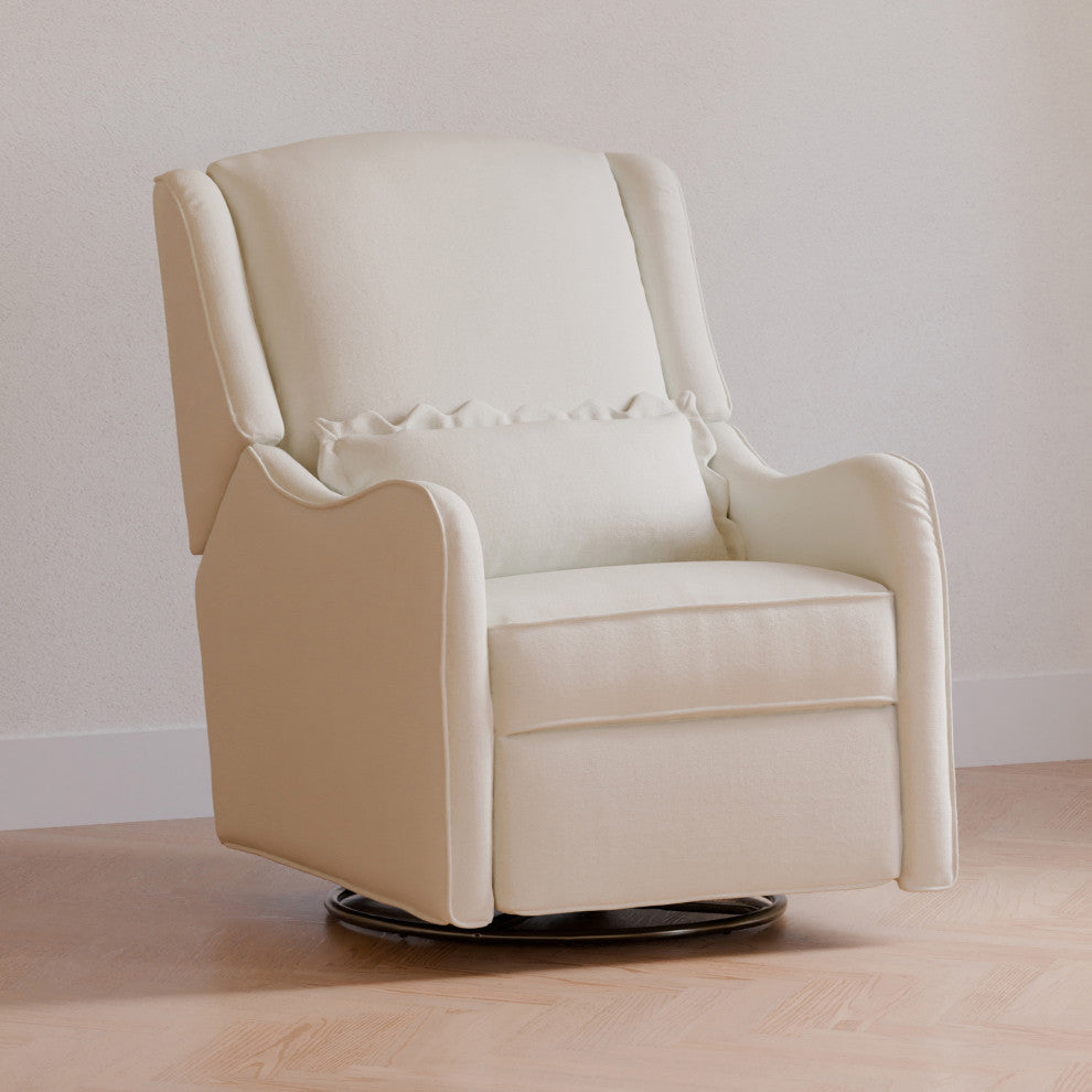 Devon Recliner and Swivel Glider, Performance Ivory Eco-Basketweave