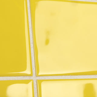 Twist Square Ceramic Mosaic Tile, Yellow Lemon
