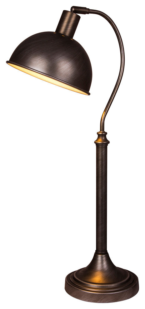 Fangio Lighting 25" Antique Pewter Metal Task Lamp With Matching Shade