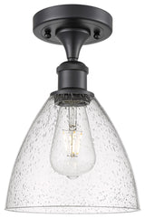 Innovations 516-1C-BK-GBD-754 1 Light Semi-Flush Mount, Matte Black