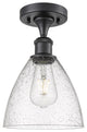 Innovations 516-1C-BK-GBD-754 1 Light Semi-Flush Mount, Matte Black