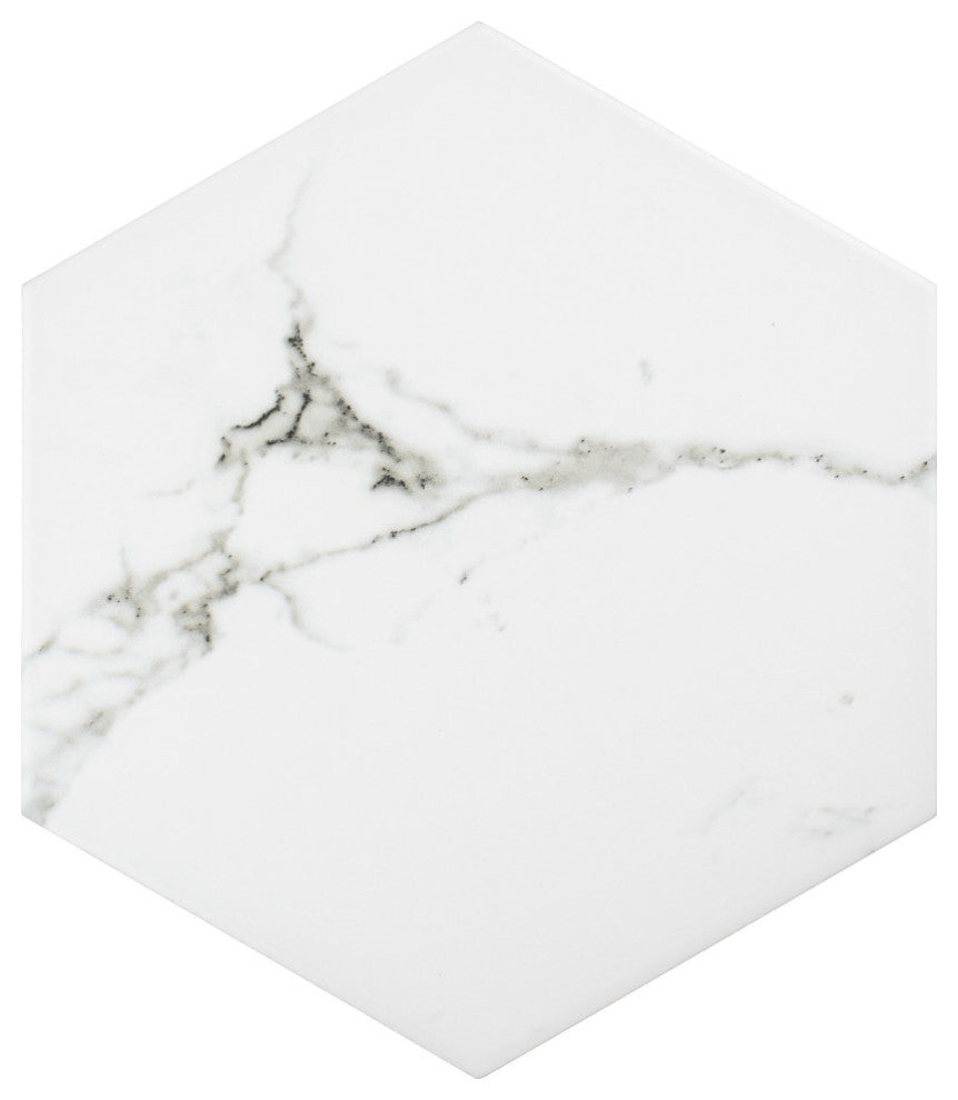 Timeless Hex Calcatta Porcelain Floor and Wall Tile