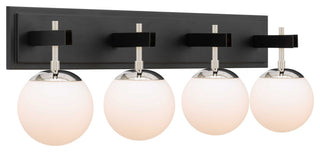 Allie 4-Lt Bath - Black/Polished Nickel