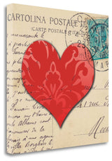 "Le C''Ur Damour III" By Sabine Berg, Giclee Print on Gallery Wrap Canvas