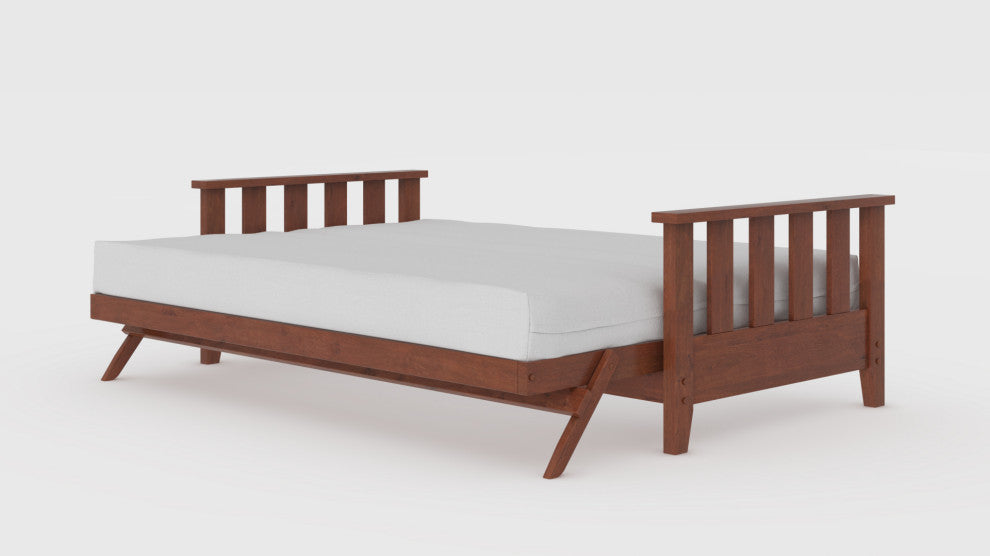 Canby All Wood Futon Frame, Warm Cherry, Queen