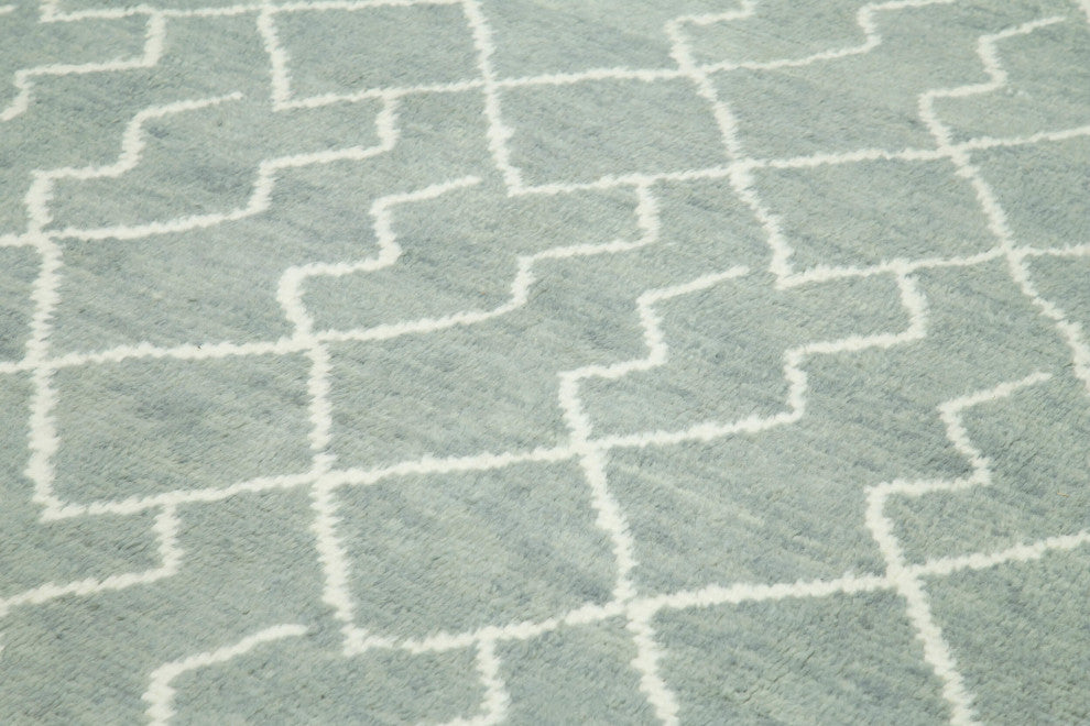 Rug N Carpet - Handmade Unique 9' 2'' x 13' 5'' Moroccan Area Rug