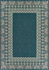 Oriental Weavers Latitude Blue/ Grey Border Indoor/Outdoor Rug 5'3"X7'3"