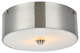 Elegant Lighting LD6025 Hazen 2 Light 12"W Flush Mount Drum - Burnished Nickel
