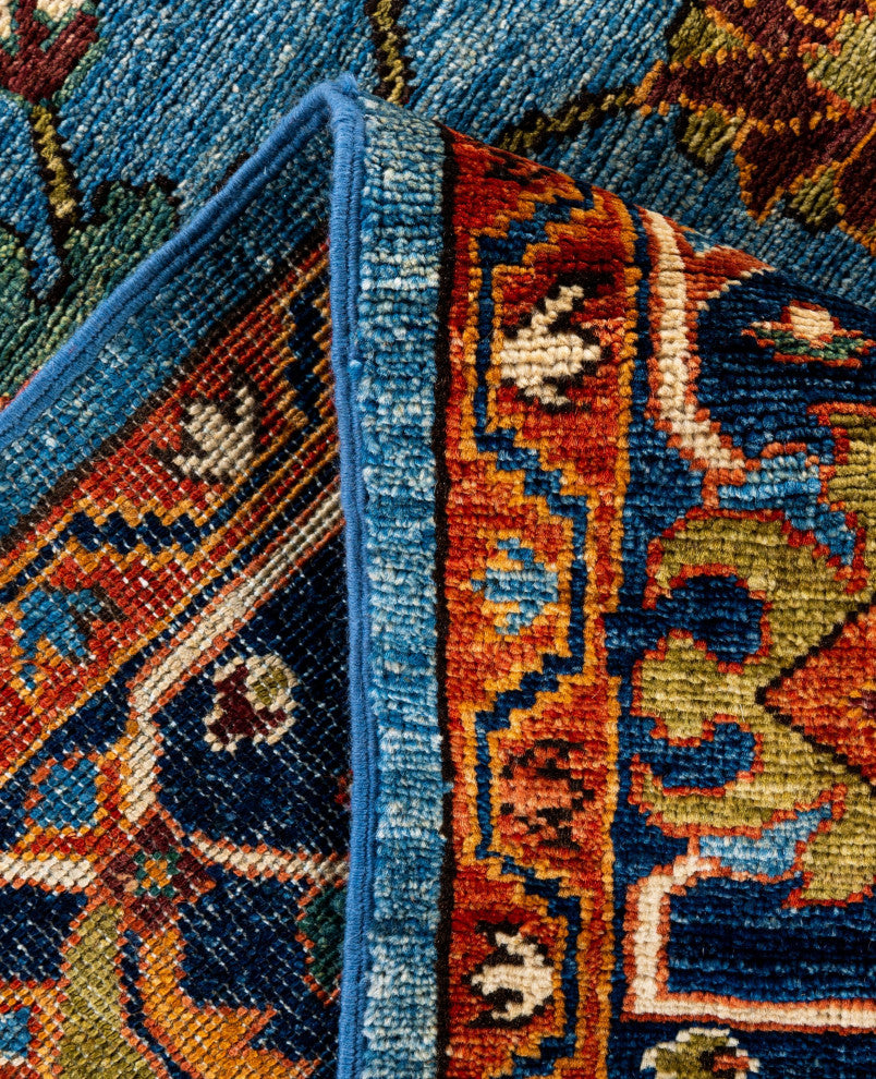 Serapi One-of-a-Kind Hand-Knotted Area Rug Light Blue, 6'2" x 9'0"