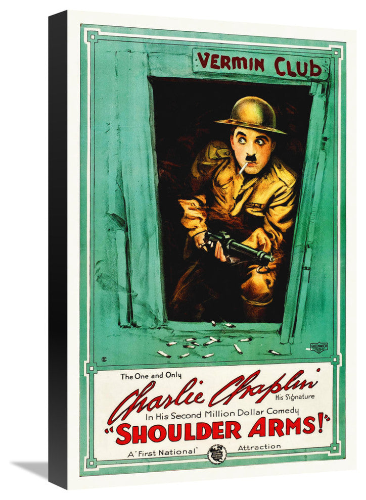 Charlie Chaplin, Shoulder Arms, 1918, 01, 14x22