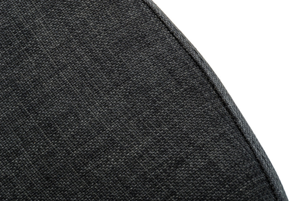 HomeRoots 32" Dark Grey Fabric and Metal Bench