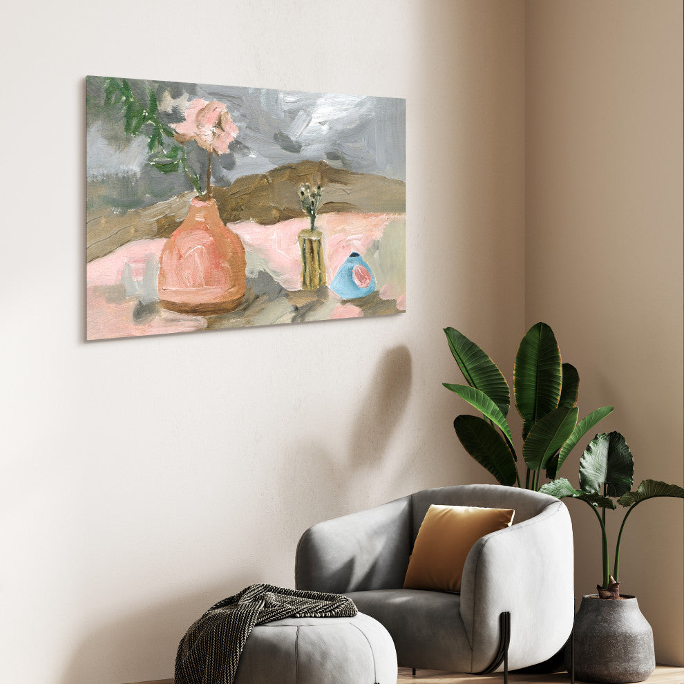 Rustic Still Life Flower Frameless Reverse Printed Tempered Art Glass Wall Art, Tmp-199016-4832