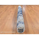 Millennium Blue Wool Silk Shibori Design Hand Knotted Round Rug 7'10" x 7'10"