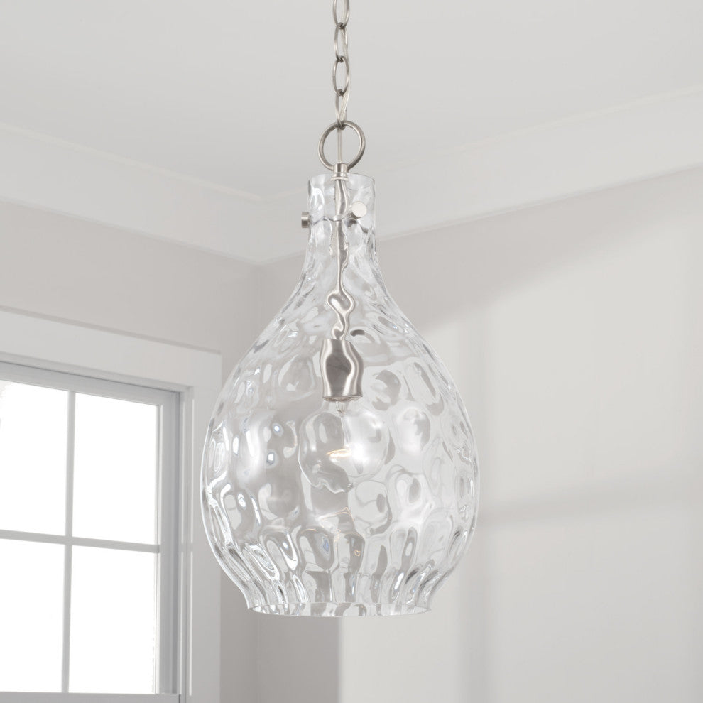 Capital Lighting 349012 Brentwood 10"W Mini Pendant - Brushed Nickel