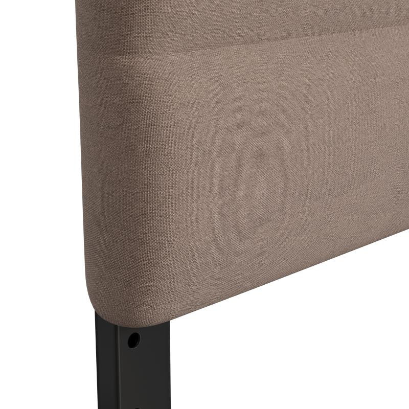 Paxton Stitched Upholstered Adjustable Height Headboard, Taupe, Full