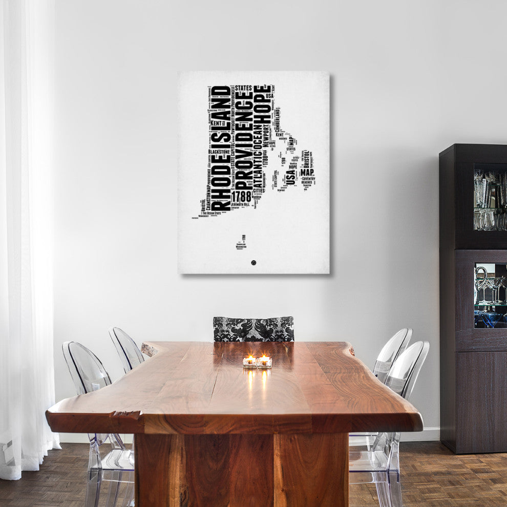 "Rhode Island Word Cloud 1" Fine Art Print
