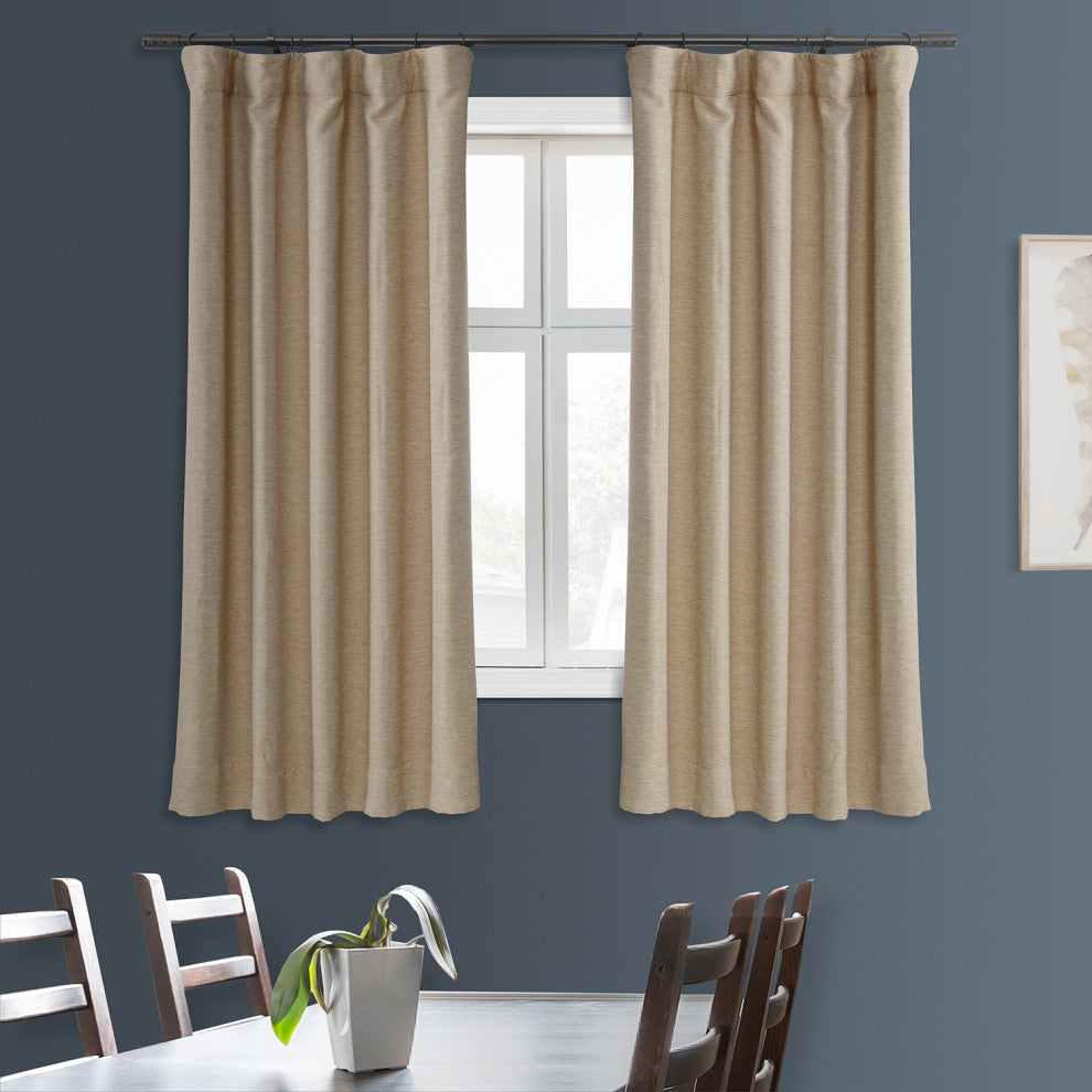 Ginger Bellino Blackout Room Darkening Curtain Single Panel, 50"x63"