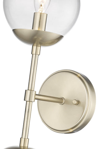 2 Light 5.5" Modern Gold Sconce