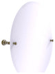 Carolina Frameless Oval Tilt Mirror with Beveled Edge, Antique Brass