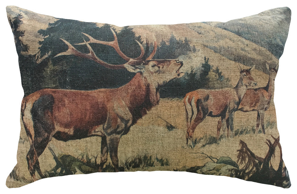 Deer Linen Pillow