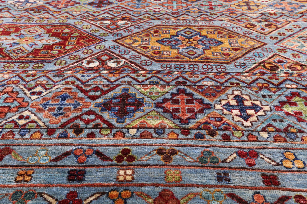 9' 0" X 11' 11" Khorjin Super Kazak Hand Knotted Wool Rug Q7726
