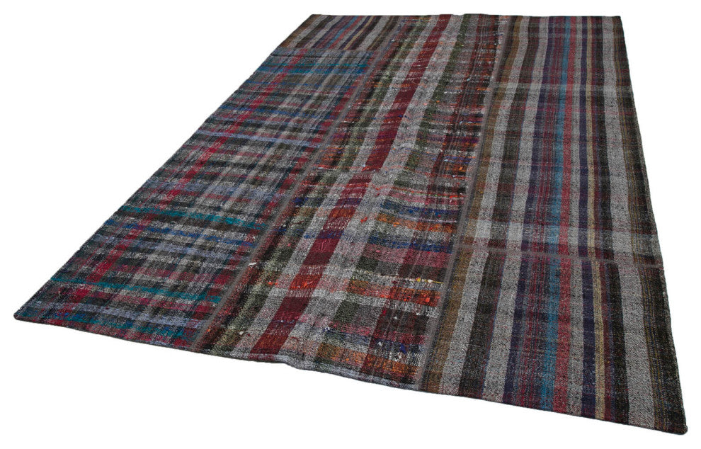 Rug N Carpet - Handmade Anatolian 6' 7'' x 9' 10'' Rustic Patchwork Kilim Rug