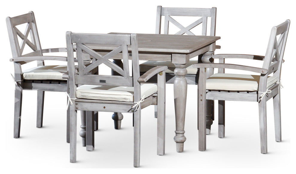 DTY Outdoor Living Castlewood Canyon Dining Set, 5-Piece Square Dining Set