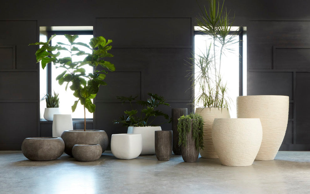 Lourdes Planter, Gray, Medium