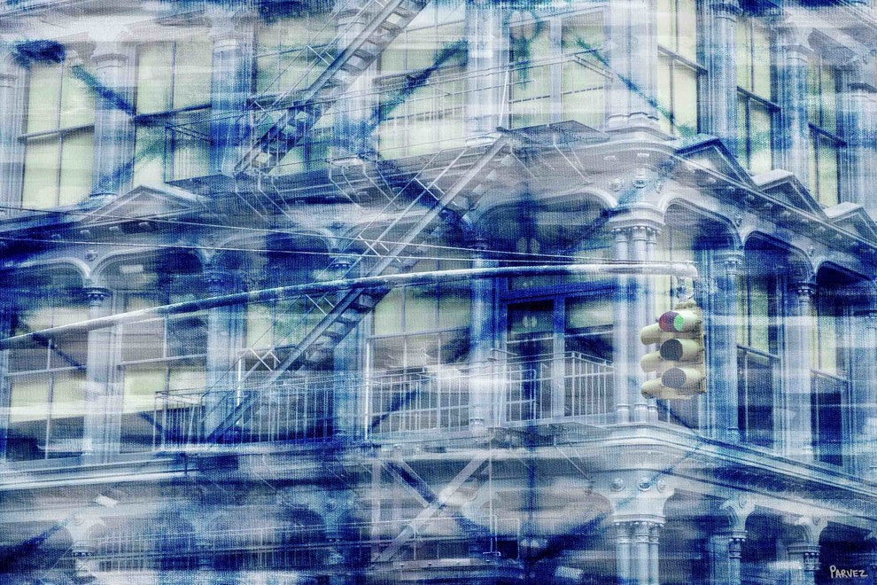 "Green Light" Print on Canvas, 45"x30"