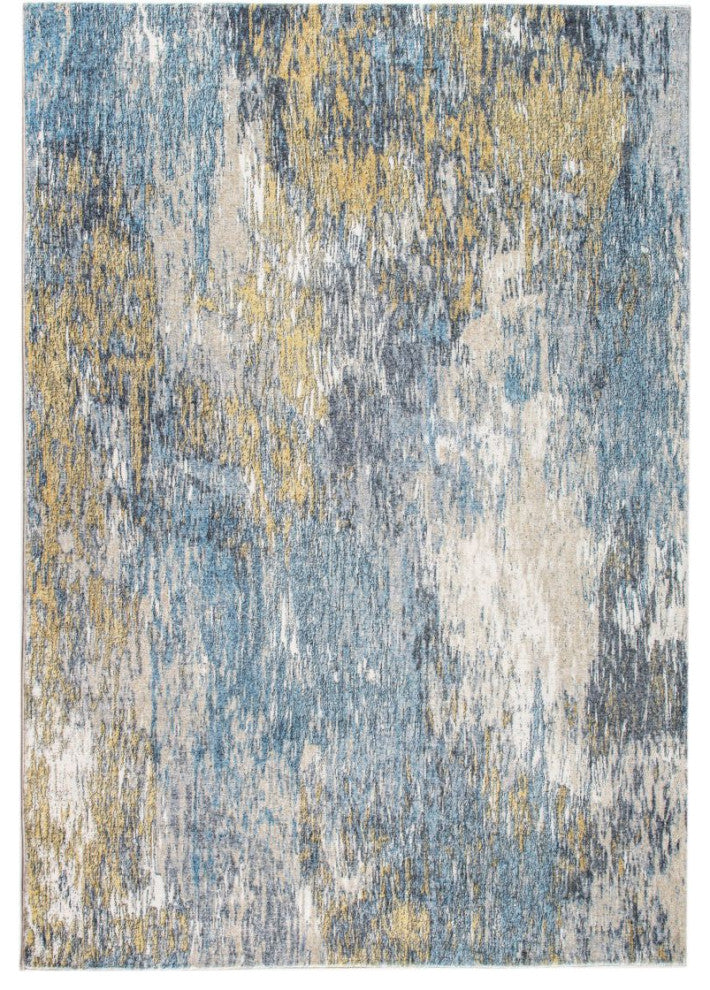 KAS Roxy 2802 Blue/Gold Mirage Area Rug, 5'x7'6"