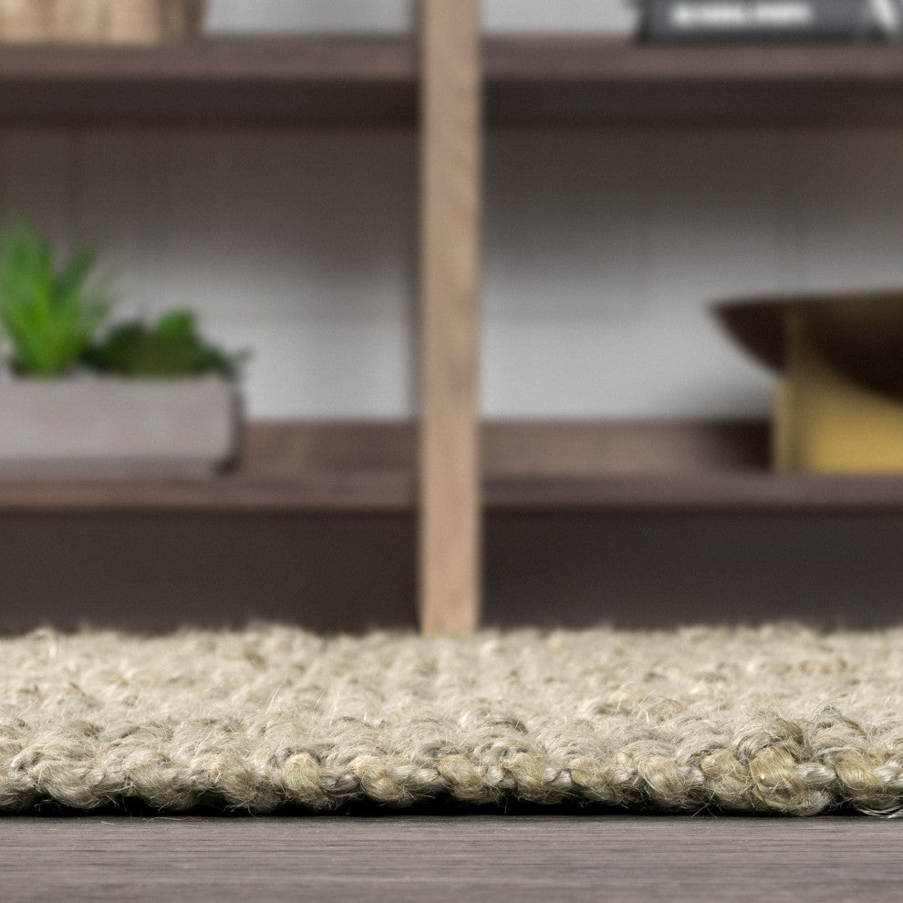 Pata Hand Woven Area Rug, Gray, 10'x14'