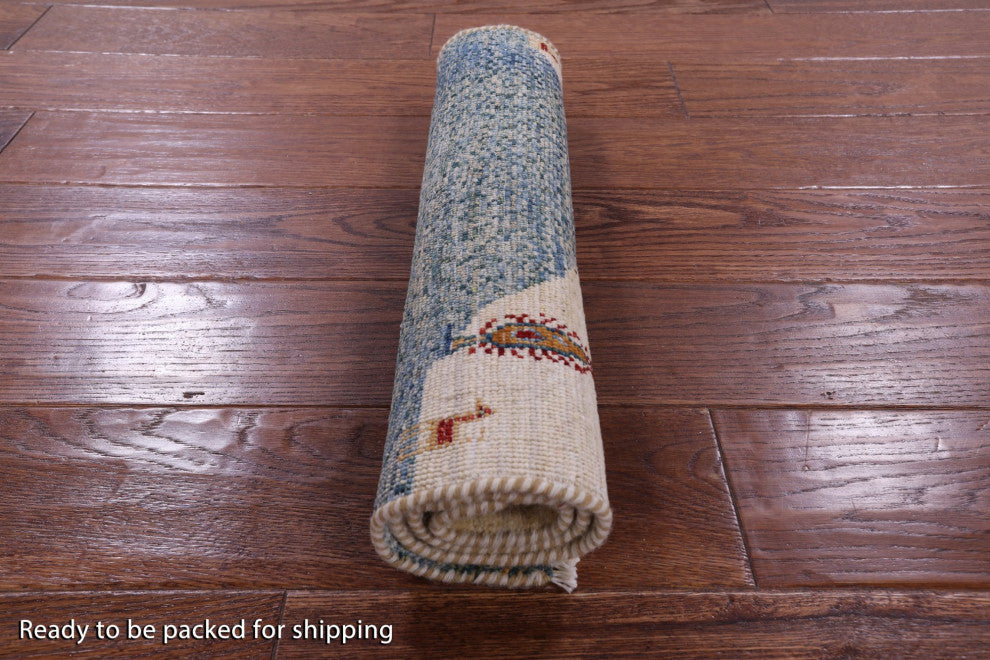 1' 8" X 3' 0" Tribal Persian Gabbeh Hand-Knotted Rug - Q12700