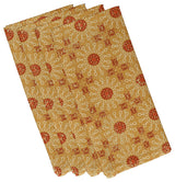 Sun Tile, Print Napkin, Set of 4, Gold