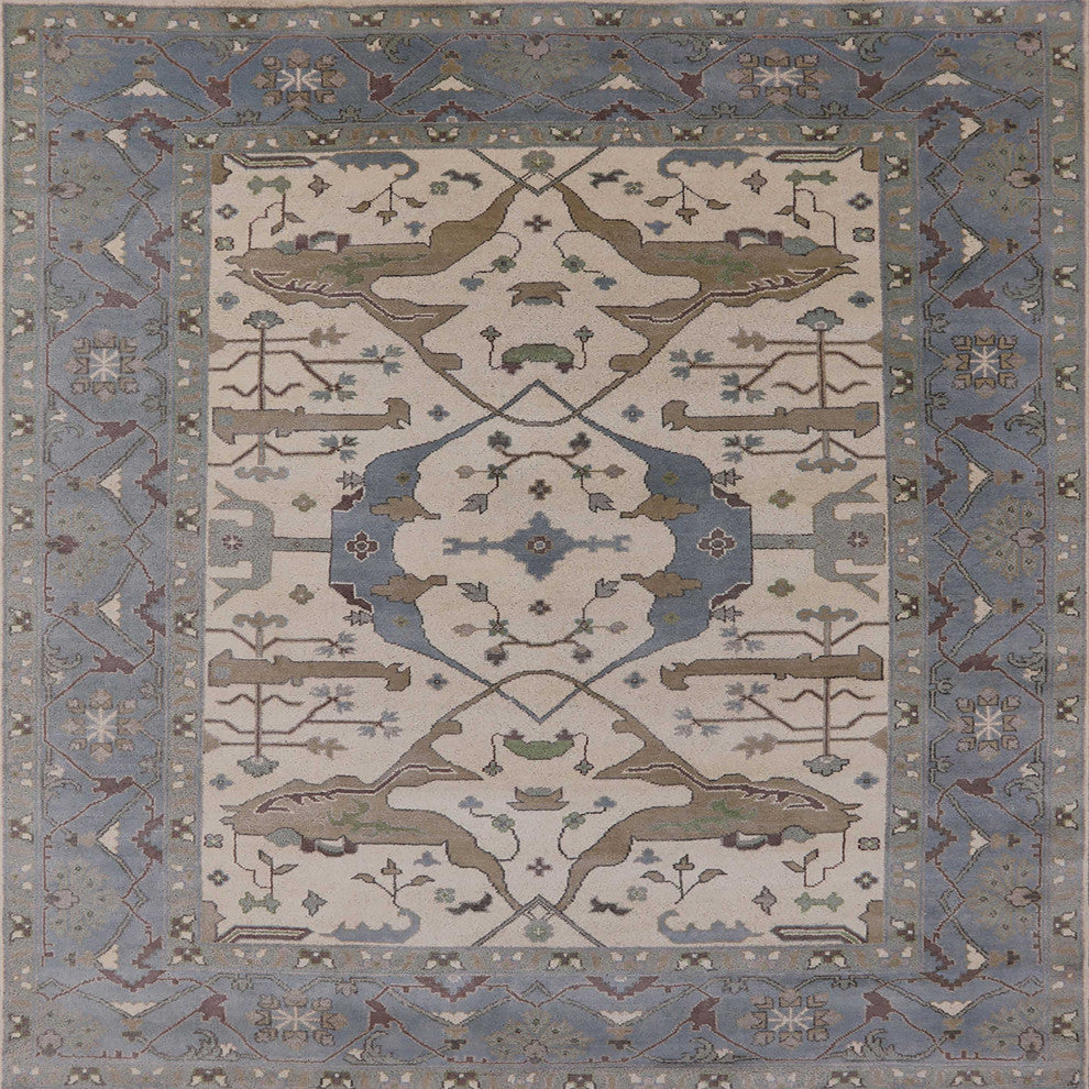 Ahgly Company Indoor Square Mid-Century Modern Area Rugs, 4' Square